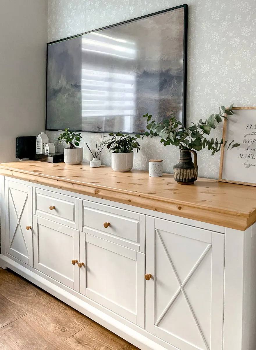 Komoda MARONE ELITE 4-drzwiowa z 2 szufladami- biały, złocisty - PLMEL05