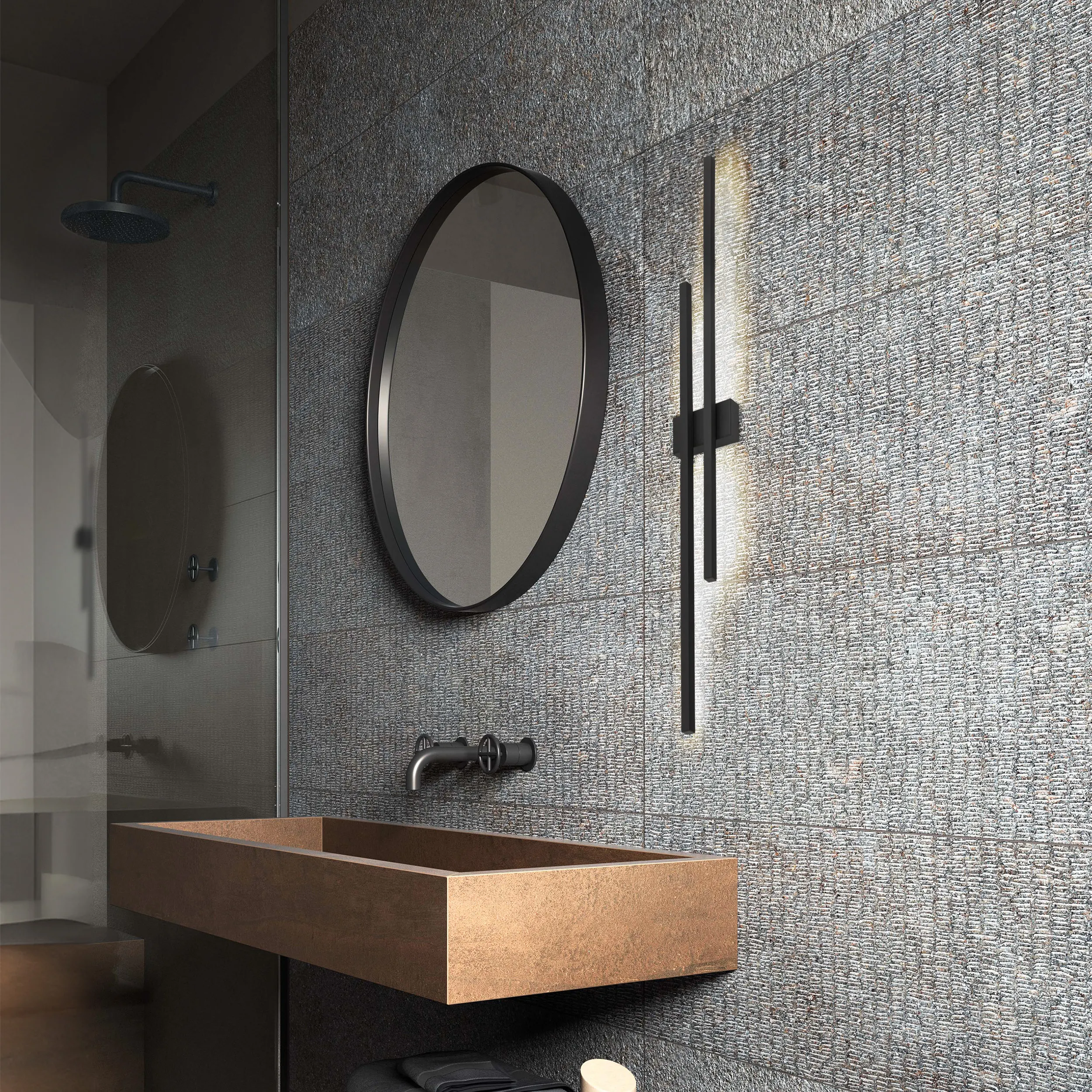 Kinkiet FLASH czarny metalowy 93x13x5cm - TK_6626