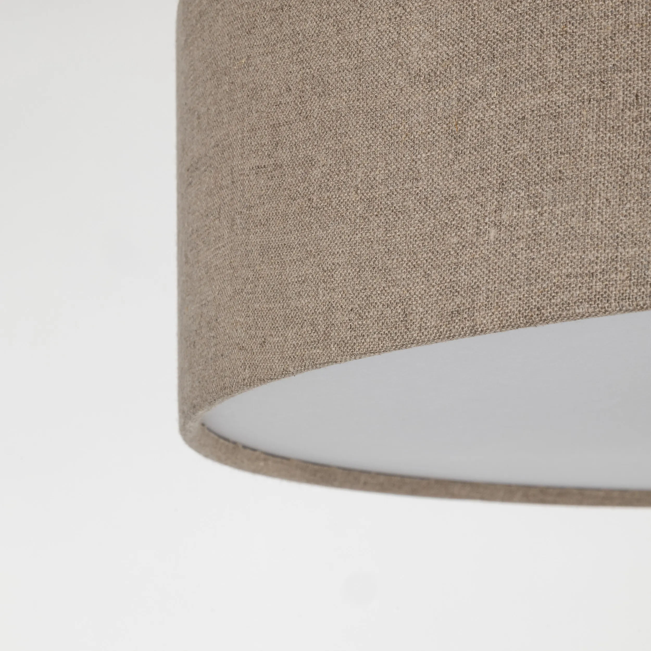 Lampa sufitowa EARTH brązowa z białym kloszem 60x17cm - TK_10166