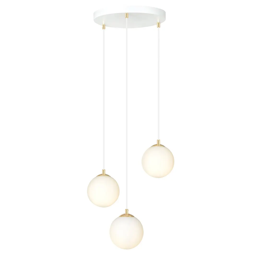Lampa wisząca ROYAL Biały,Złoty 1244/3 — zdjęcie 2