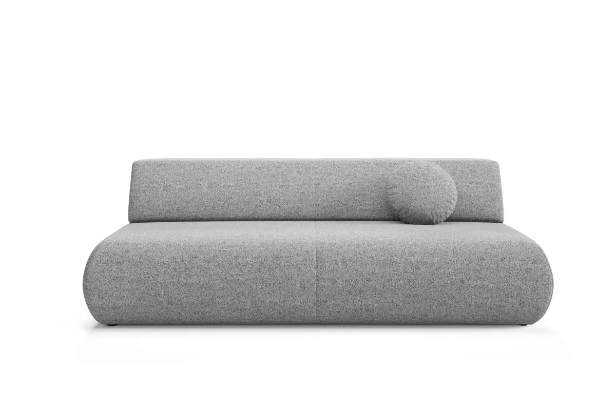 Sofa rozkładana z pojemnikiem PUENTE 214 cm stalowa