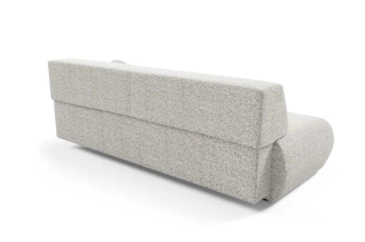 Sofa rozkładana z pojemnikiem PUENTE 214 cm jasny beż