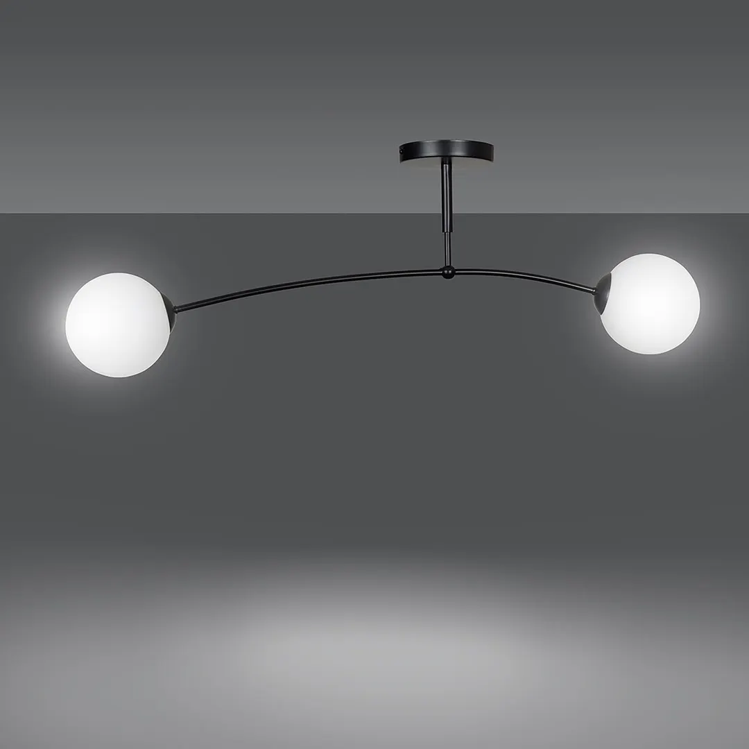 Lampa sufitowa PREGOS 2 czarny biały — zdjęcie 2