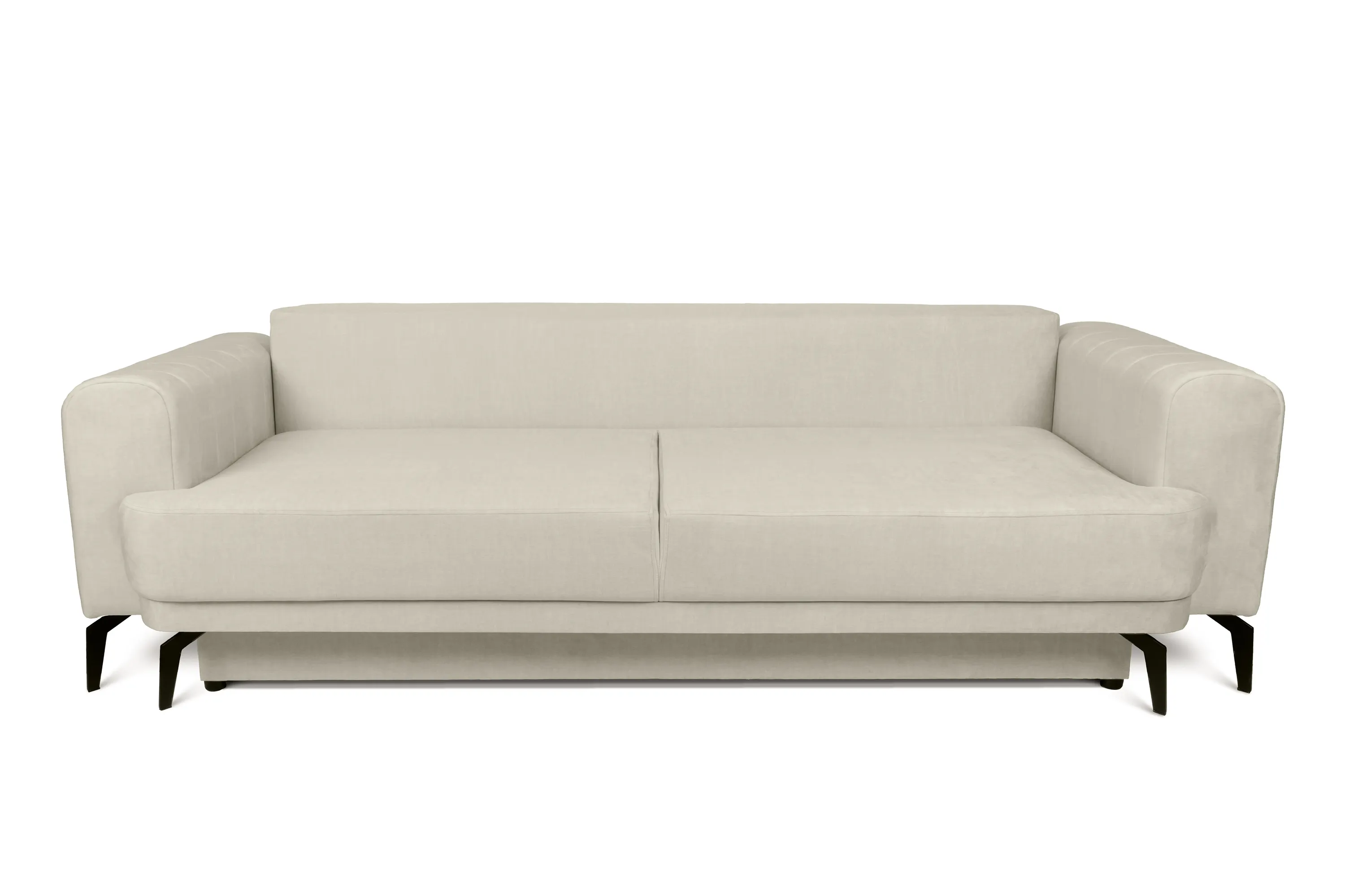 Sofa rozkładana LUZANO (Vogue 1) 250 cm z pojemnikiem kremowa - B_152829