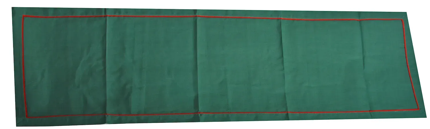 Bieżnik Z CZERWONĄ OBLAMÓWKĄ 40x140cm zielony