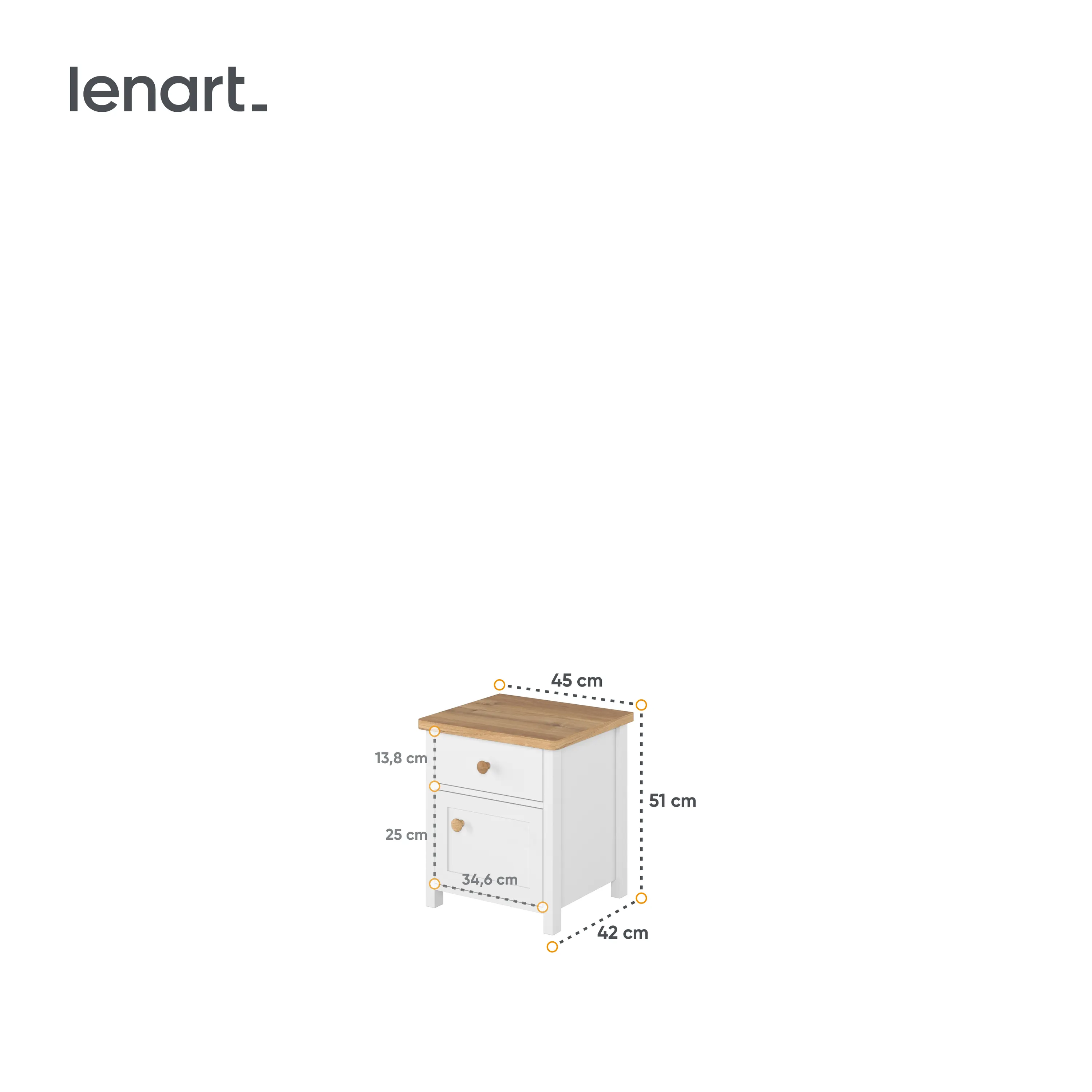 Szafka nocna Story SO-07 biała - SO7BDN