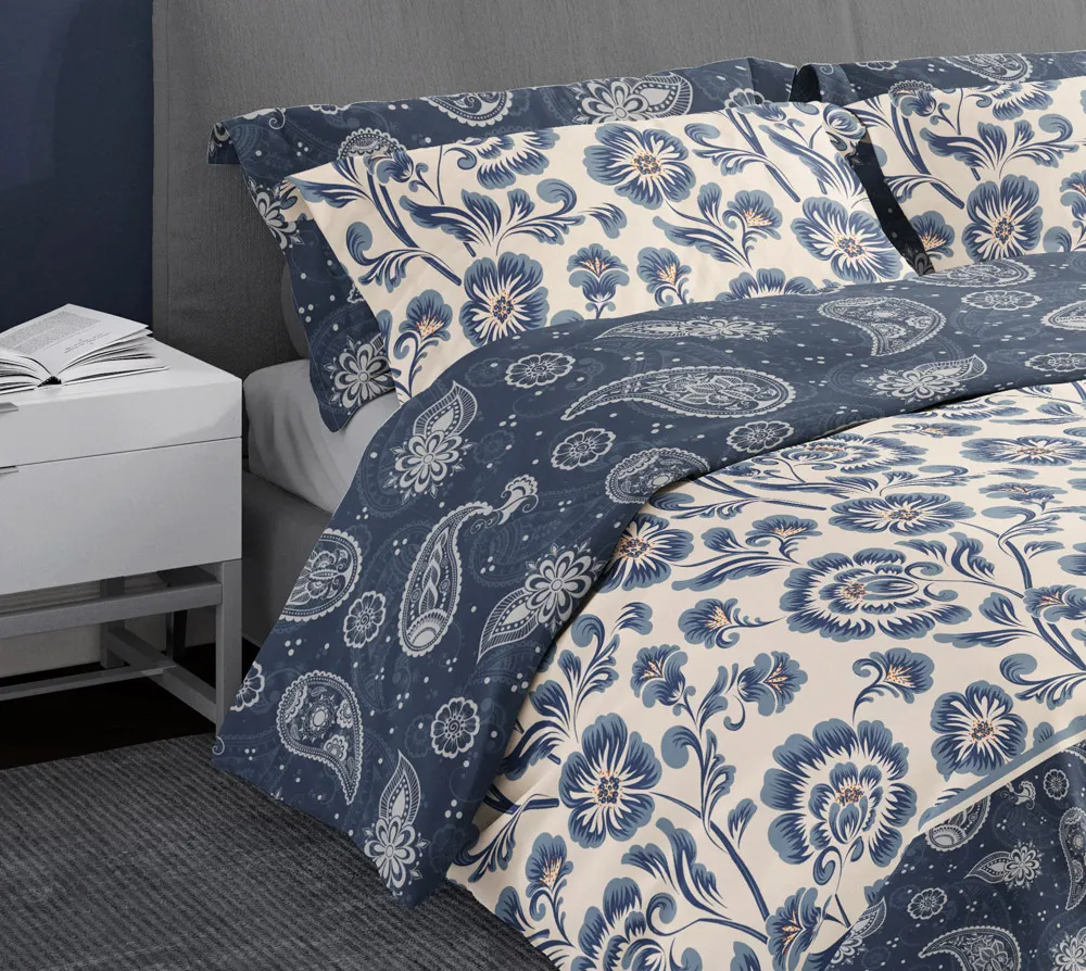 Pościel komplet PURE SATEEN 008 satyna bawełniana 220X200+2x70X80 wielokolorowy - FARO_27923