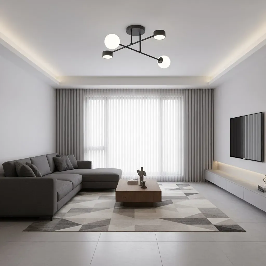 Lampa sufitowa HOLON 4 czarna — zdjęcie 4