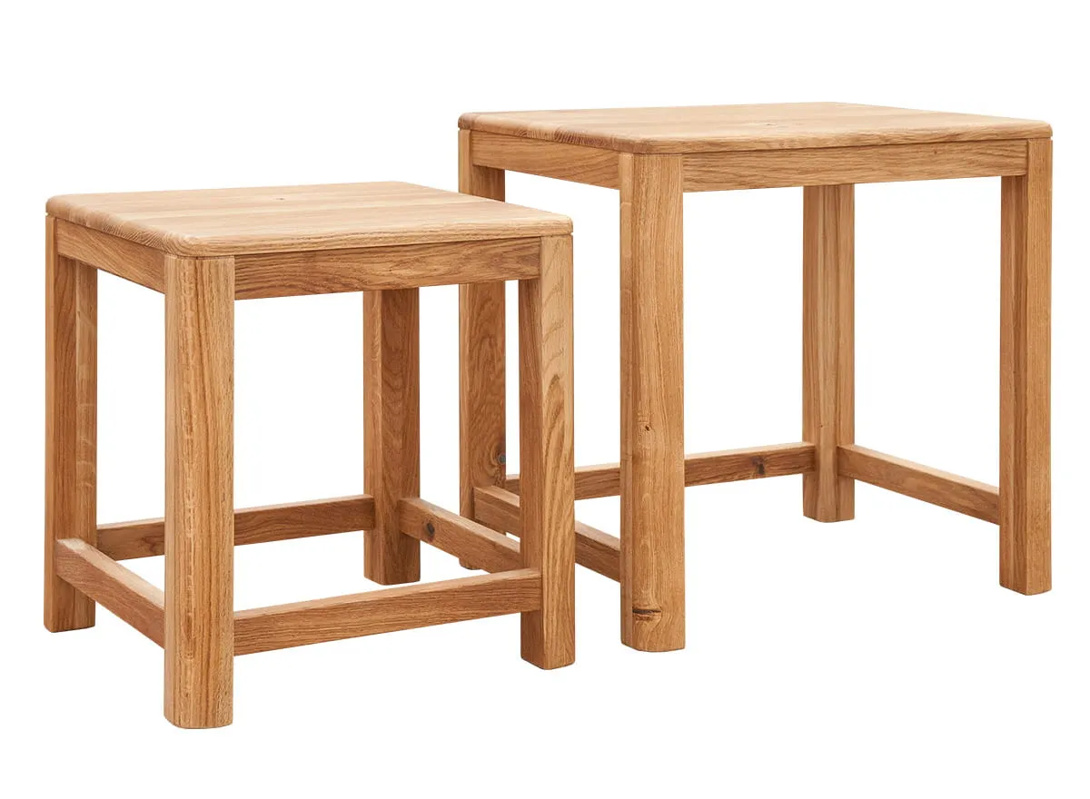 Zestaw stolików kawowych GIALO 45x45 cm, 35x40 cm -naturalny - 2SGIA05