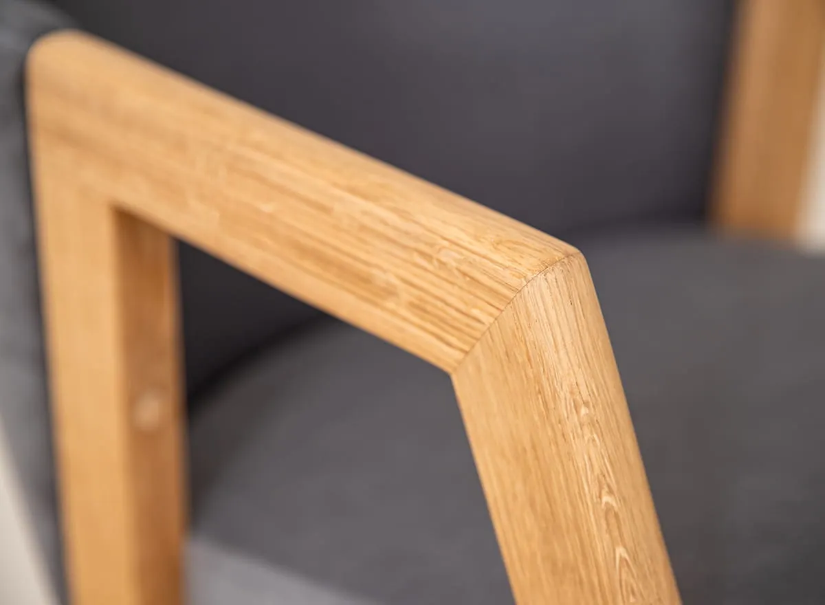 Krzesło tapicerowane AVELINA grafitowe z drewnianymi nogami 9852 FORIO - grafitowe - FOR9852AV