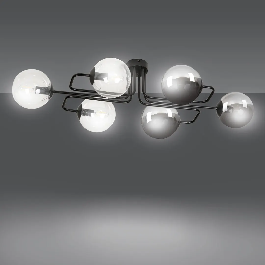 Lampa sufitowa BRENDI Czarny 834/6A3 - 834/6A3