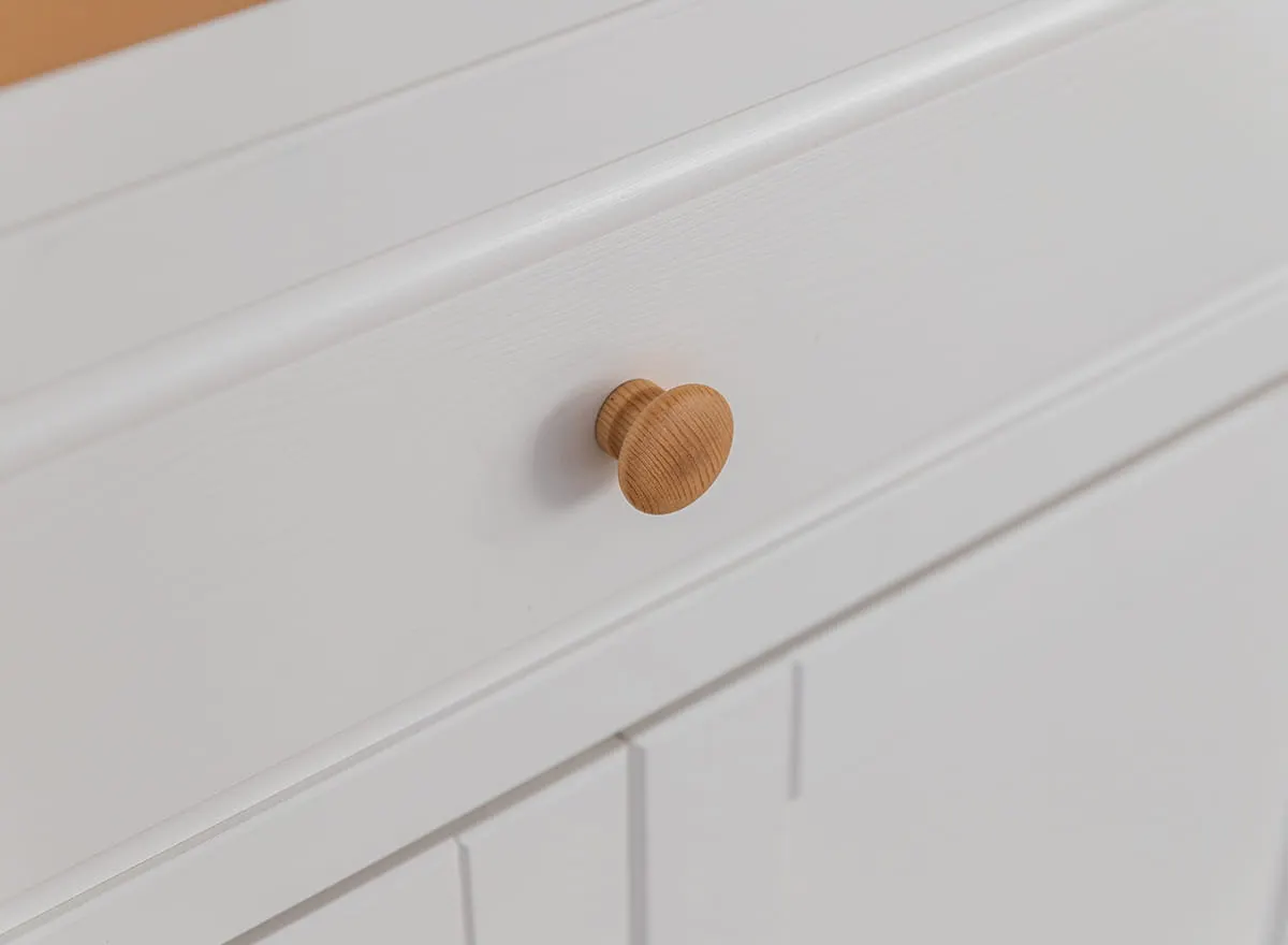 Komoda na buty MARONE ELITE 2-drzwiowa z szufladą - biał, złocisty - PLMEL25