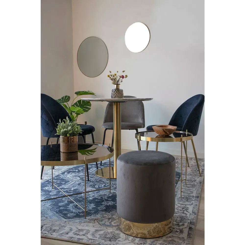 Geneve Krzesło 7 Czarny stelaż Velvet Szary - 1001257