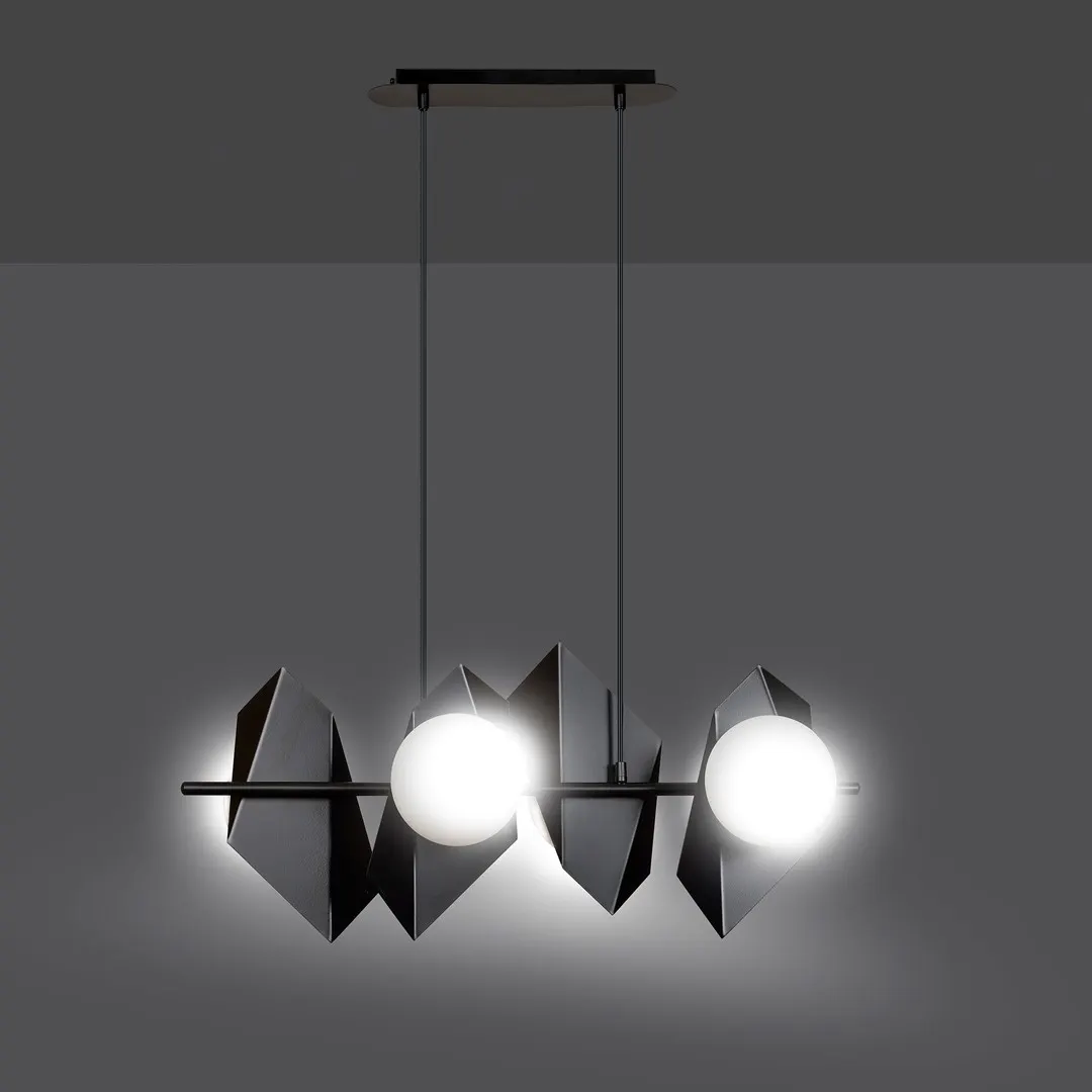 Lampa wisząca DRIFTON 4 czarny biały — zdjęcie 3