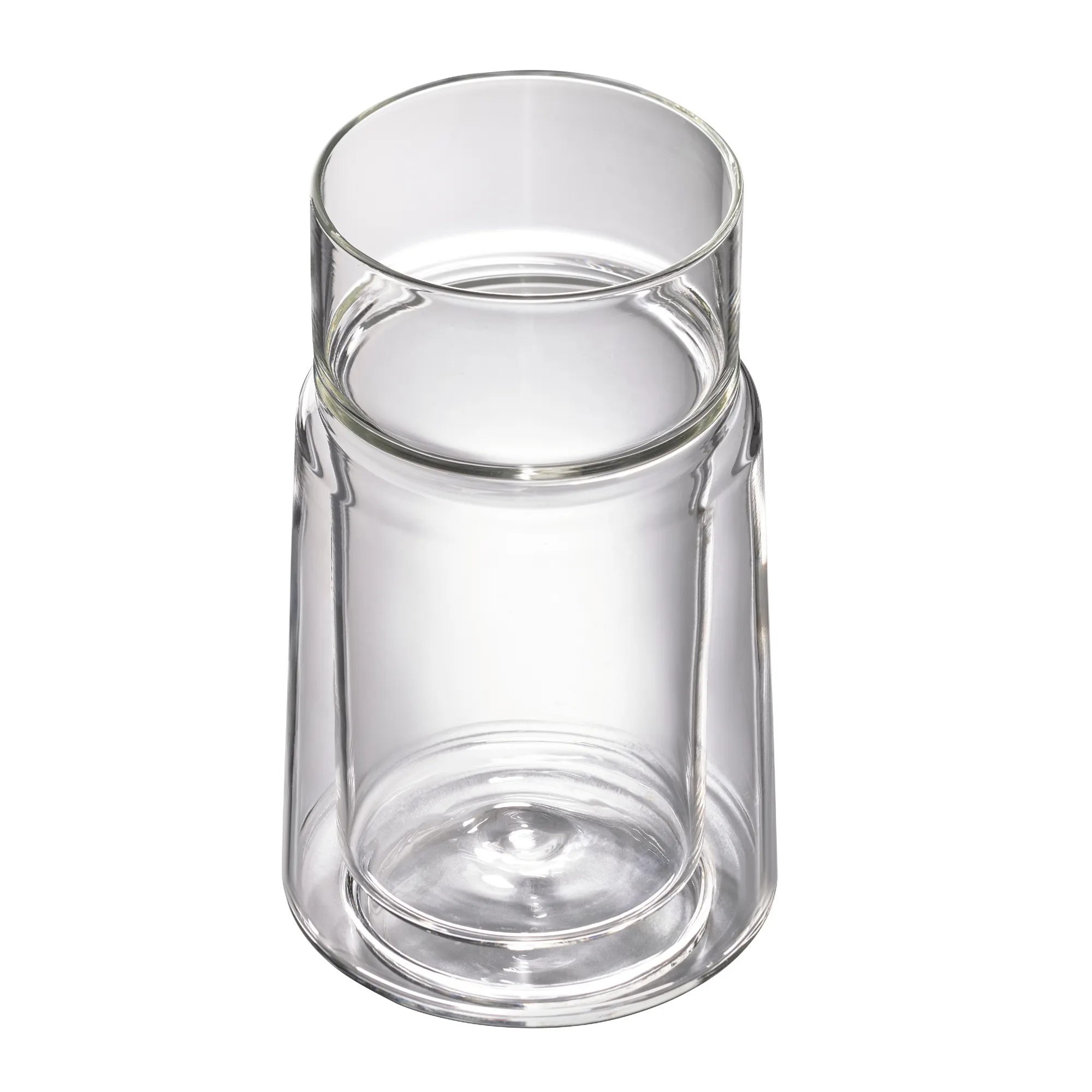 image szklanka, podwójna, przezroczysta, wysoka, optymalna