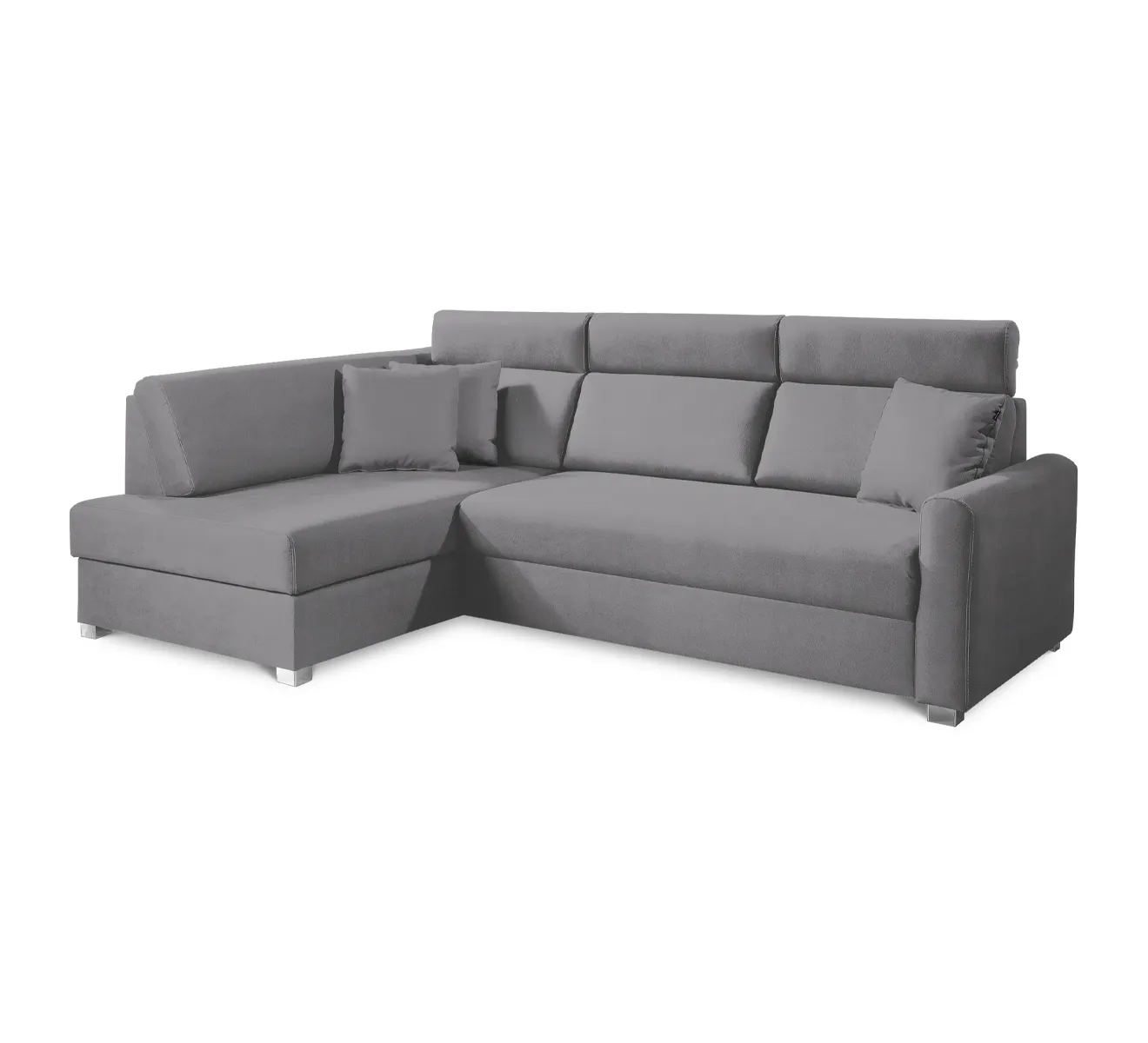 Narożnik z funkcją spania i pojemnikiem na pościel BRIG NFPA P ZETTA 302 jasny szary Narożnik z funkcją spania i pojemnikiem na pościel BRIG NFPA P ZETTA 302 jasny szary