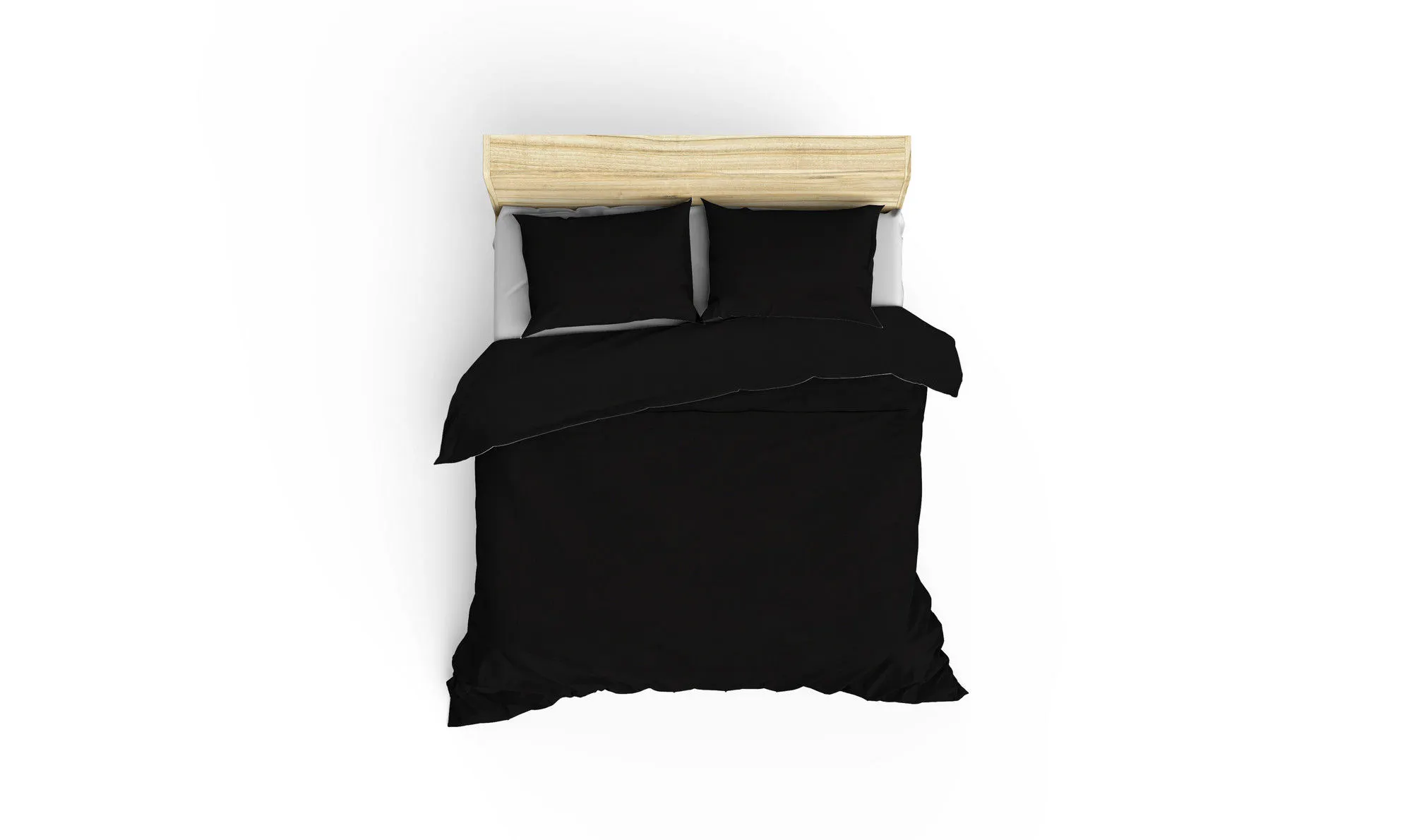 Komplet pościeli satynowej ELEGANT 240x220 cm poszewka 2szt. 60x60 czarny