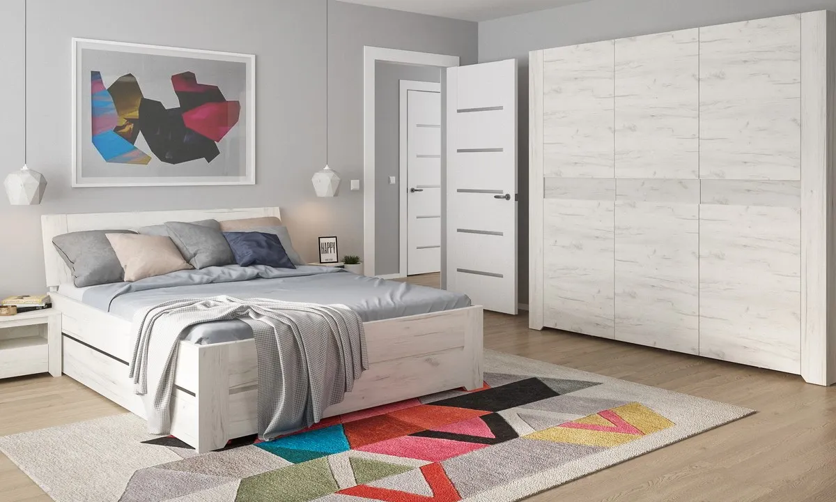 Szafka nocna ANGEL 95 white craft - 6001091000018