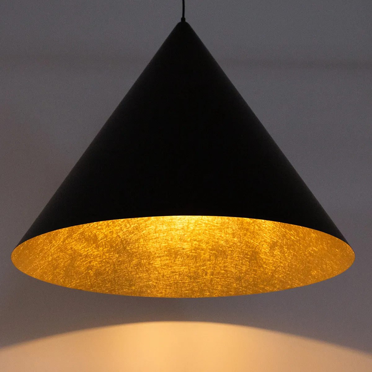 Lampa wisząca VESUVIO L czarno-złota - SI_41039