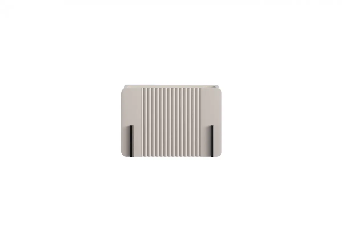 MALMI Szafka nocna 45 1SZ - cashmere / crema bianca / wisząca / czarne uchwyty - B_162298