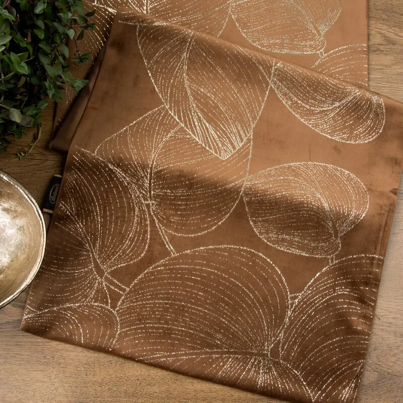 OBRUS BLINK 16 35 X 220 CM BRĄZOWY - EU_390132