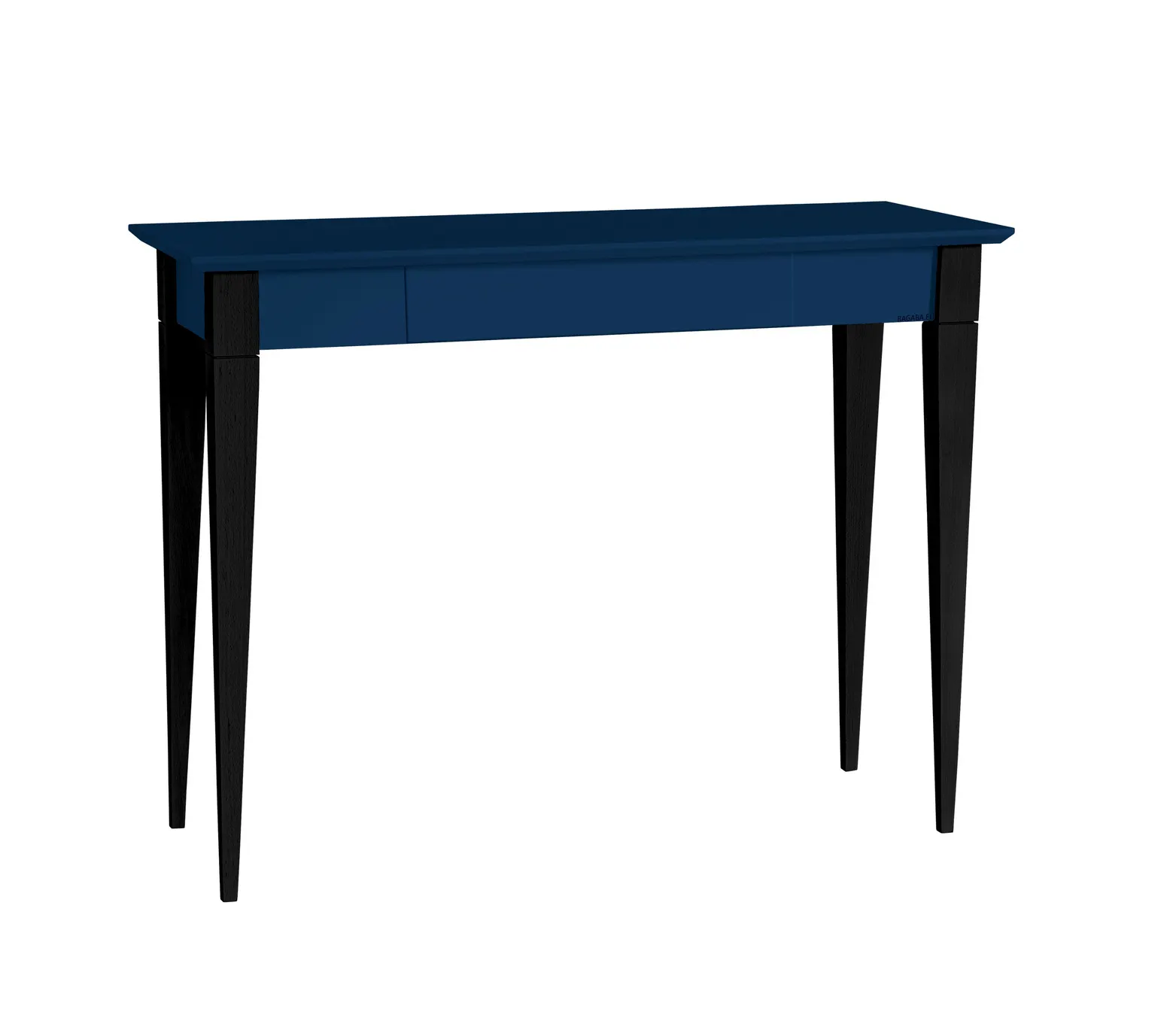 Biurko z szufladą 105x40 MIMO granatowy blat/czarne drewniane nogi Meble, Tabela, Biurko, Stół do jadalni