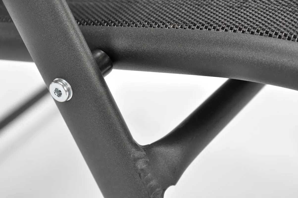 Krzesło ogrodowe składane MODENA aluminiowe czarne - FE5906948127692