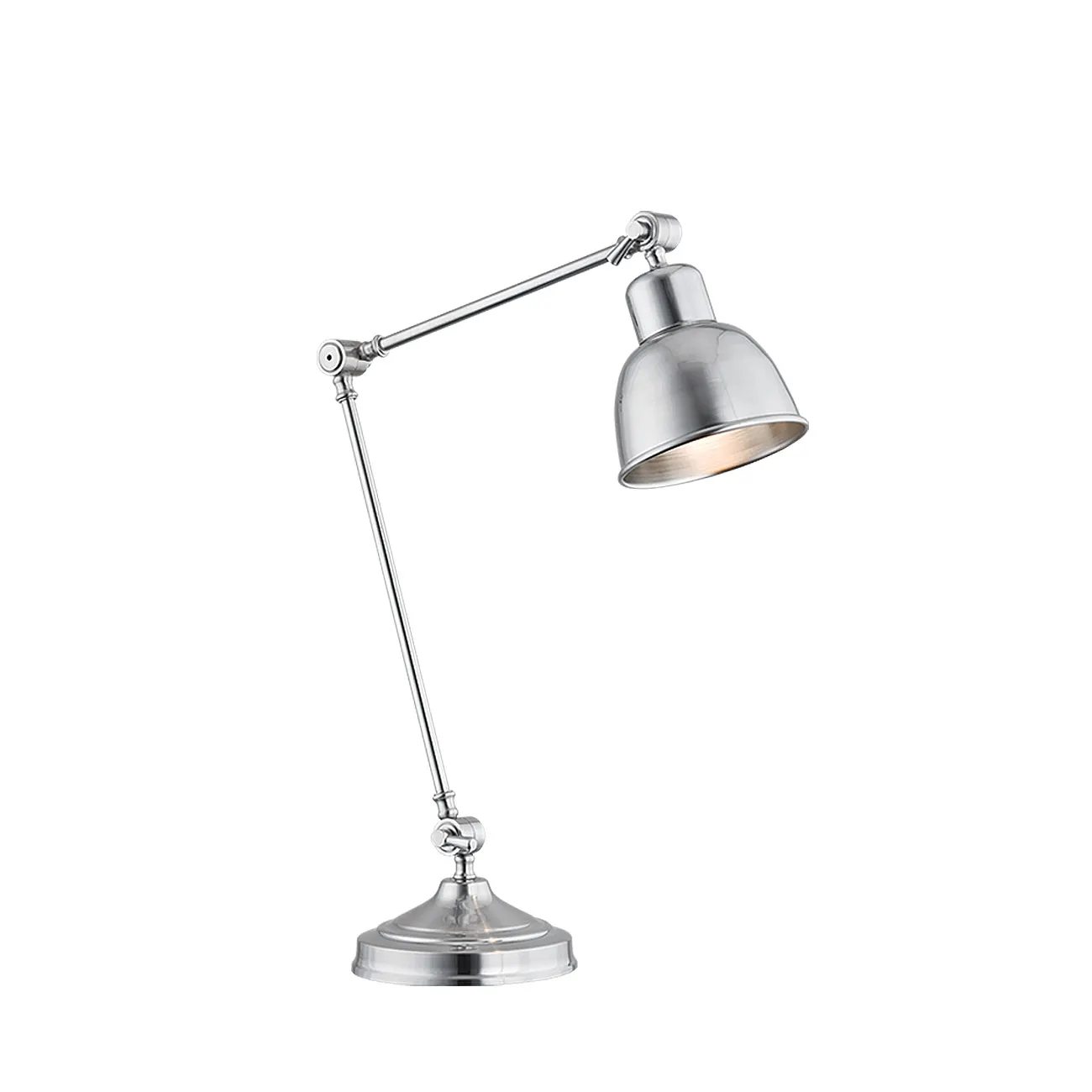 Lampa biurkowa EUFRAT metalowa chrom szczotkowany regulowana 45 cm Lampa biurkowa EUFRAT metalowa chrom szczotkowany regulowana 45 cm