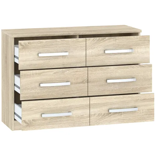 Komoda z 6 szufladami MORTY 112cm dąb sonoma - INT_5001996DOS