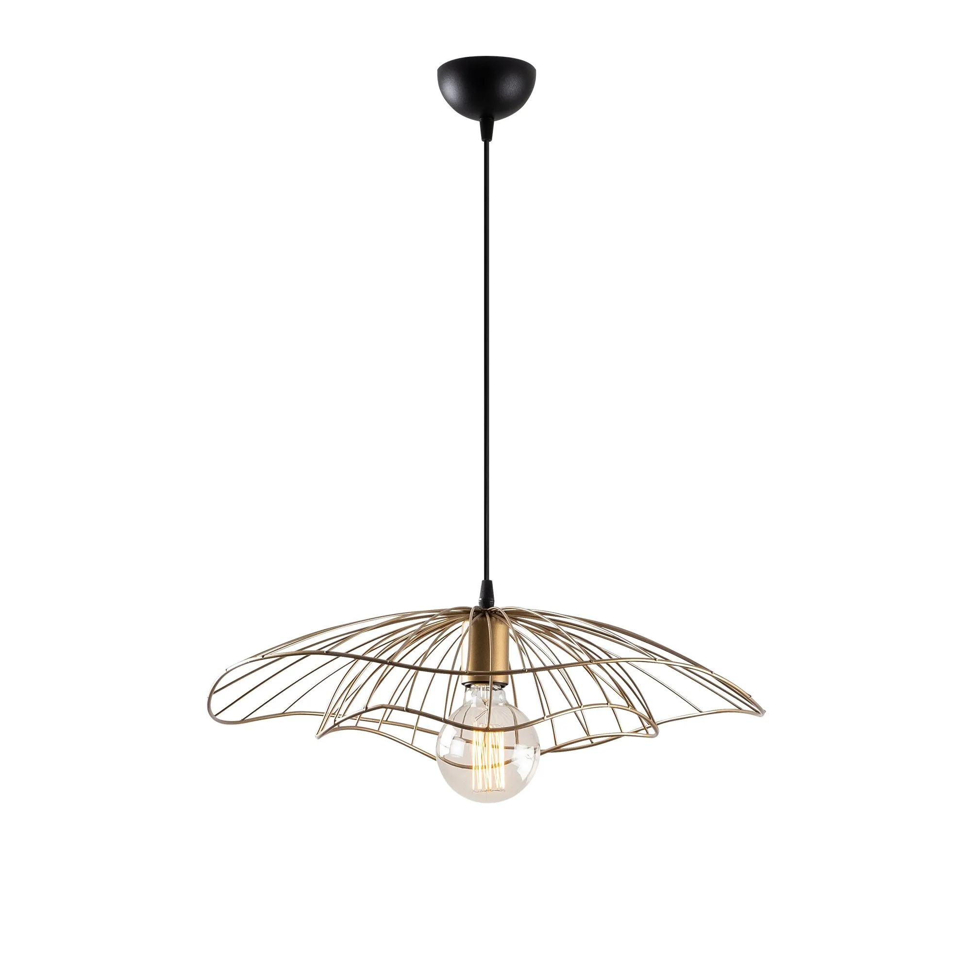 Żyrandol metalowy ażurowy TEL 6503 złoty czarny - ASI_892OPV1843