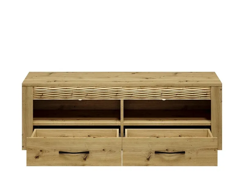 Szafka RTV z 2 szufladami i oświetleniem ARTIS 11, dąb artisan - 1ARTI11-001