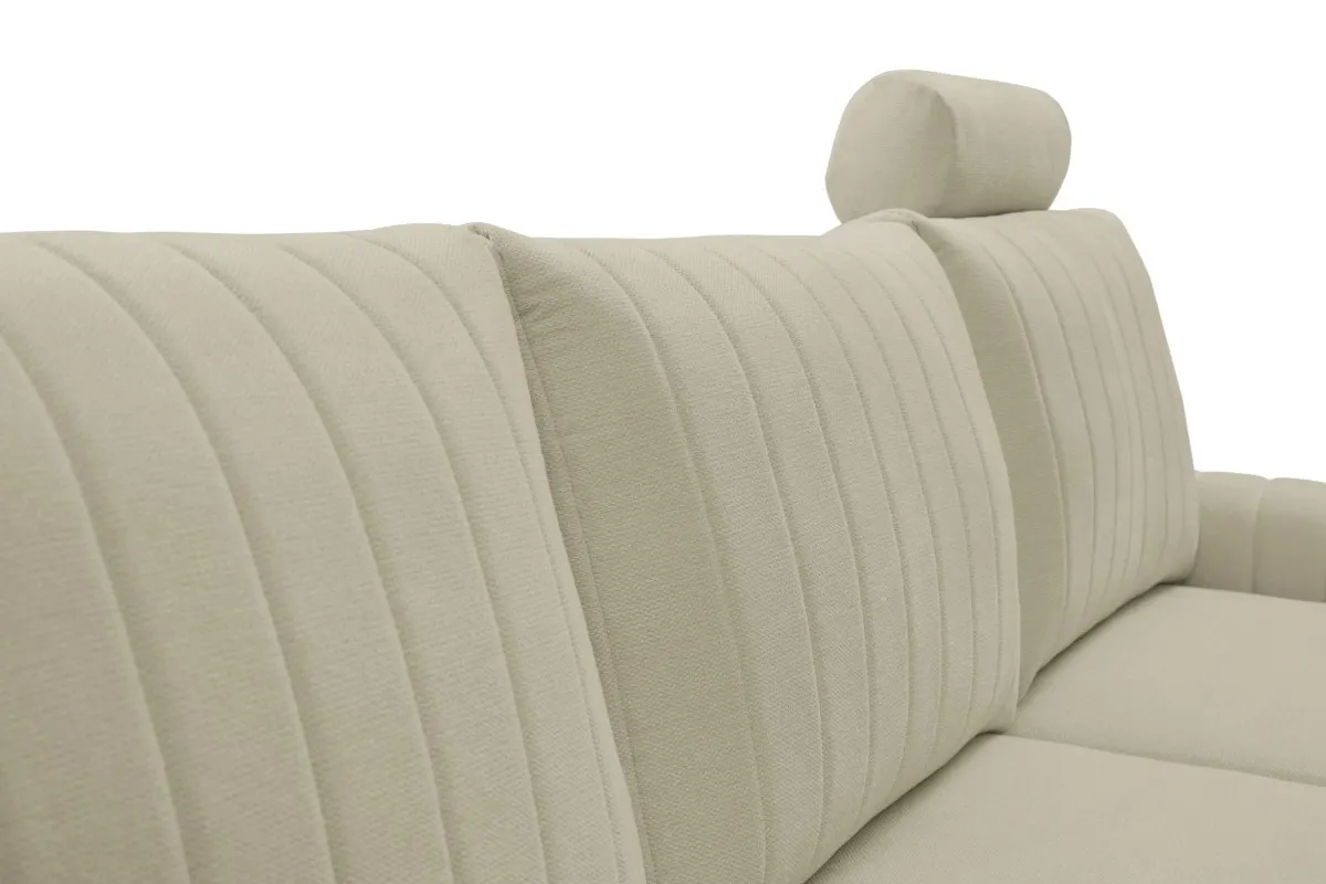 Narożnik rozkładany z pojemnikiem MONACO LOFT 251 cm prawy beżowy