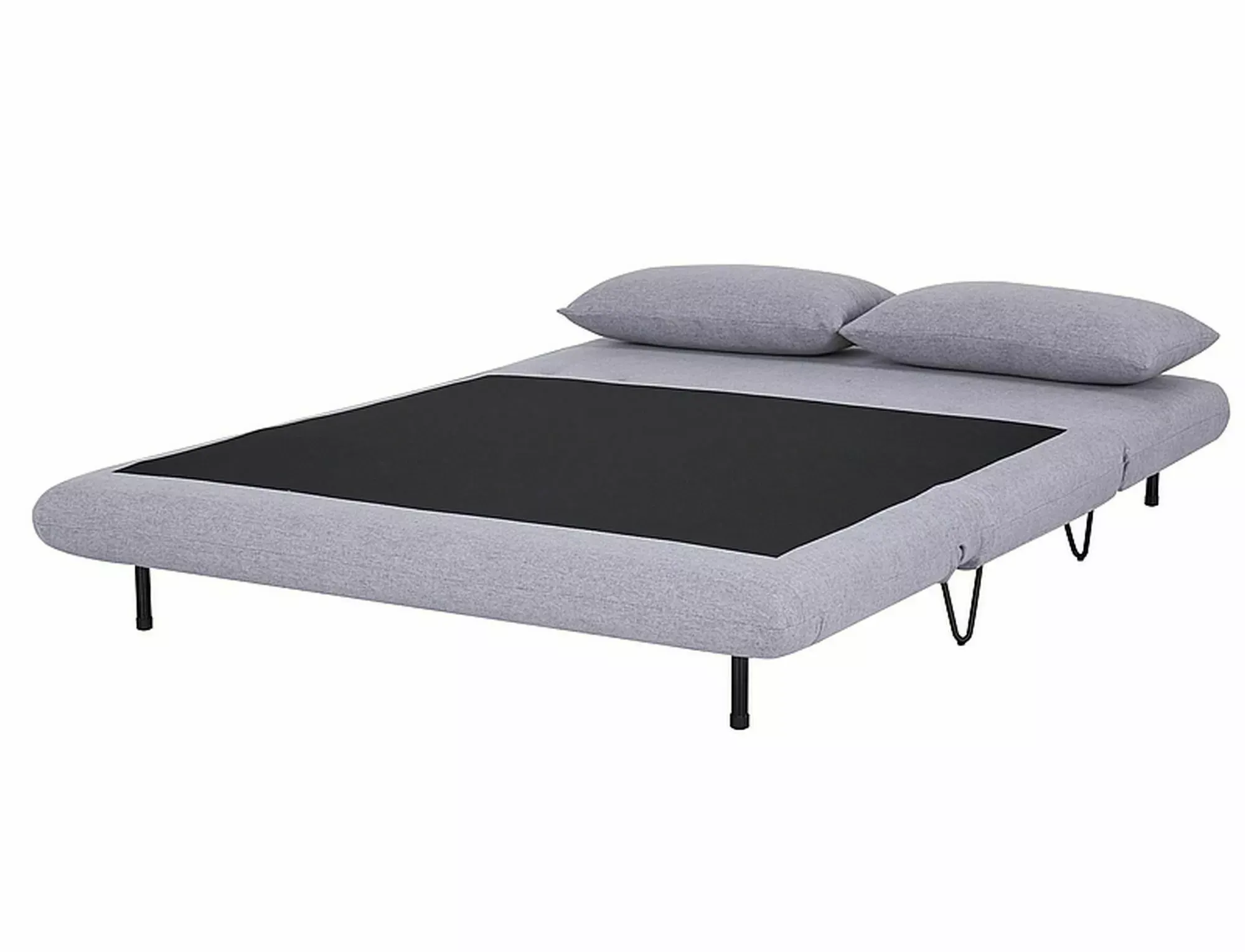 Sofa rozkładana ZENIA tap.137 szara czarny stelaż - ZENIASZ