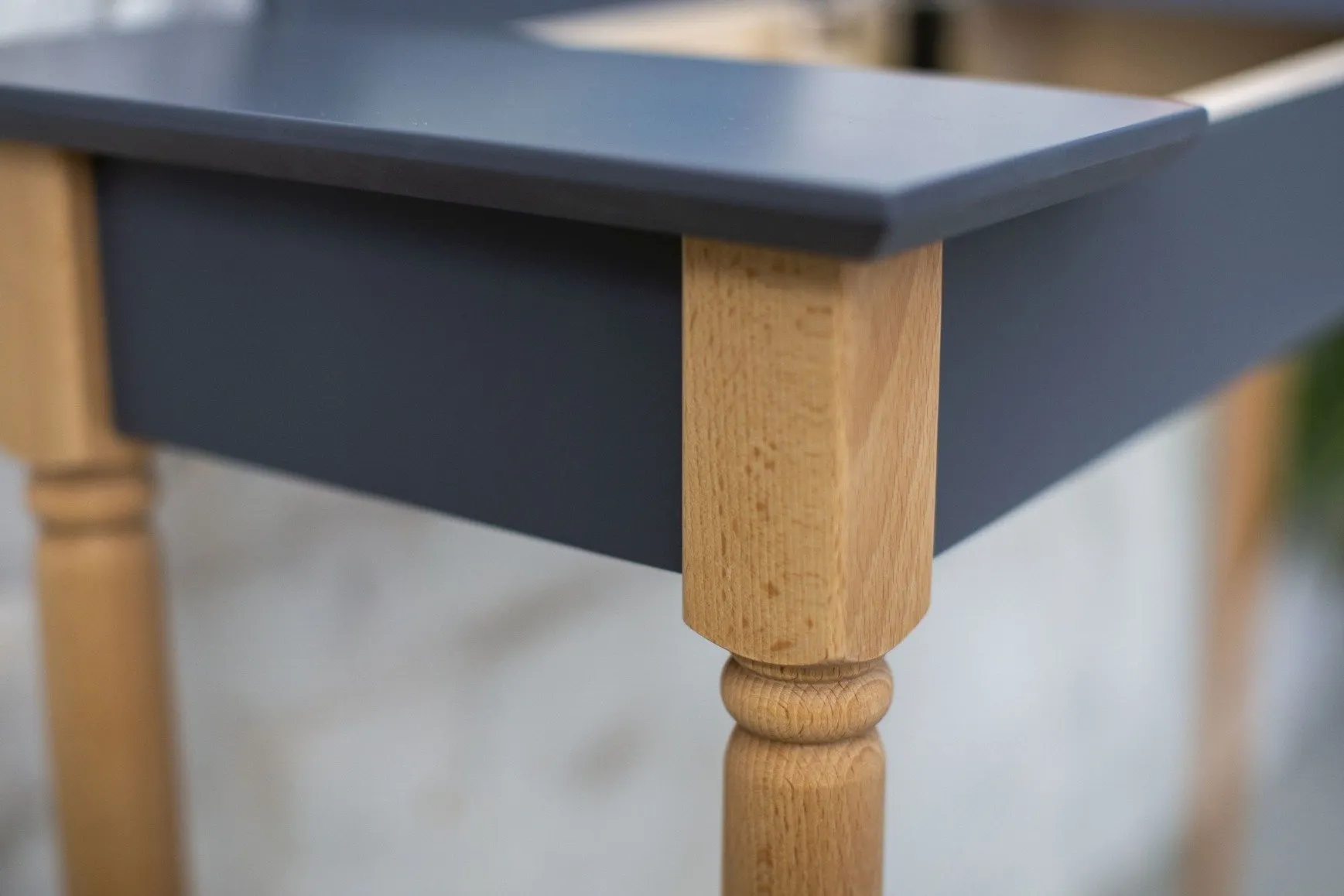 Toaletka z lustrem MAMO 65x35cm petrol blue naturalny - RAGABADTMA114