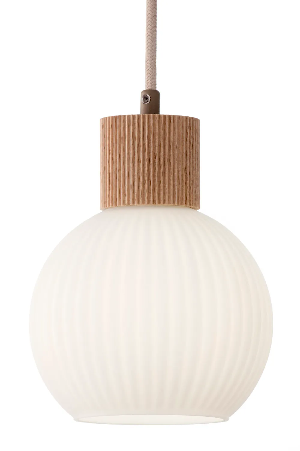 image lampa wisząca, klosz szklany, drewniana oprawa, żarówka, tekstylia żaglowe