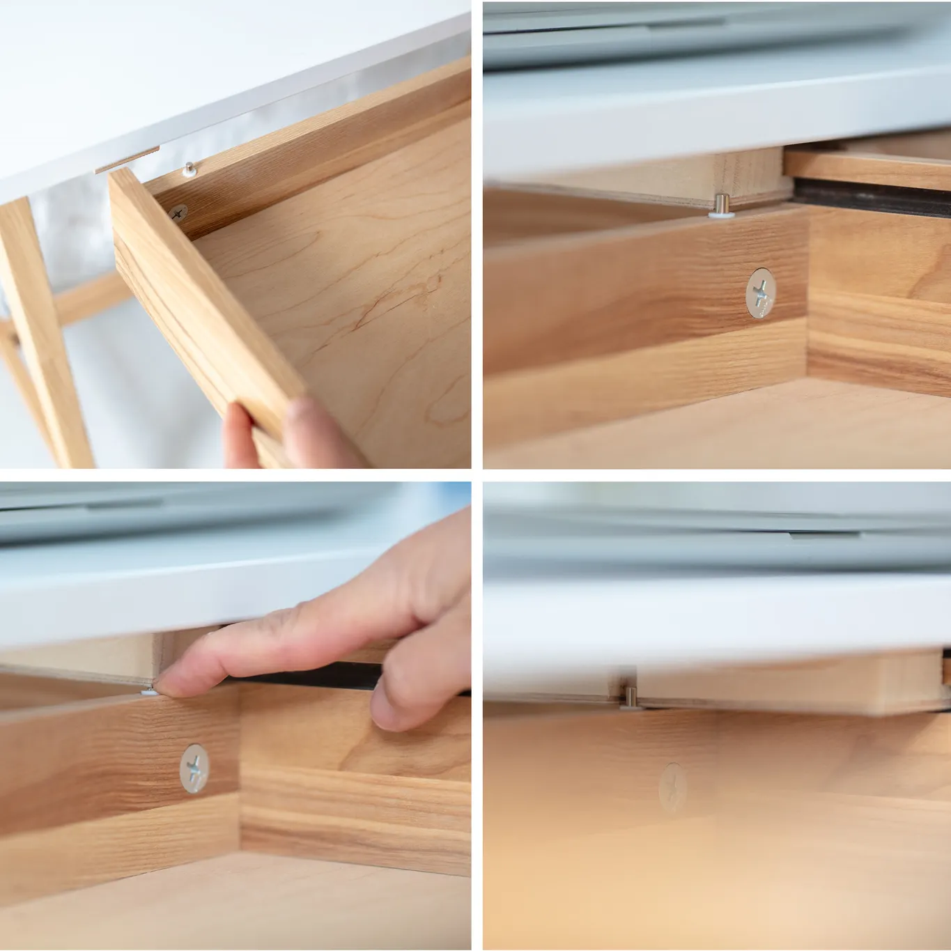 Biurko z szufladą i panelem LUKA 65x50 czarne/nogi kolor dąb - RGB_WDLUK1_BLK_OAK_D