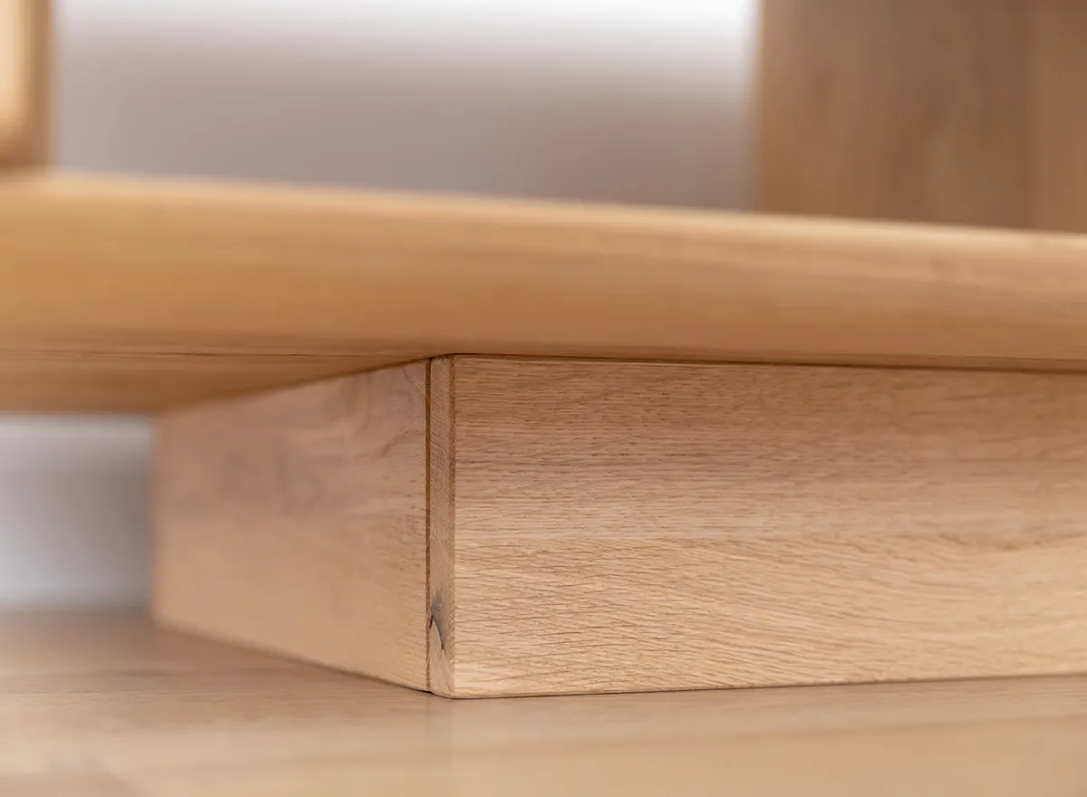 Stolik kawowy drewniany DIVISIONE z szufladą 70x110 dąb olejowany - ZIDIV14