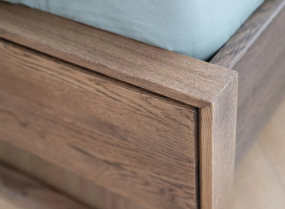 Łóżko dębowe 140x200 dąb dymiony Adria - PRHADRIA140X200DD