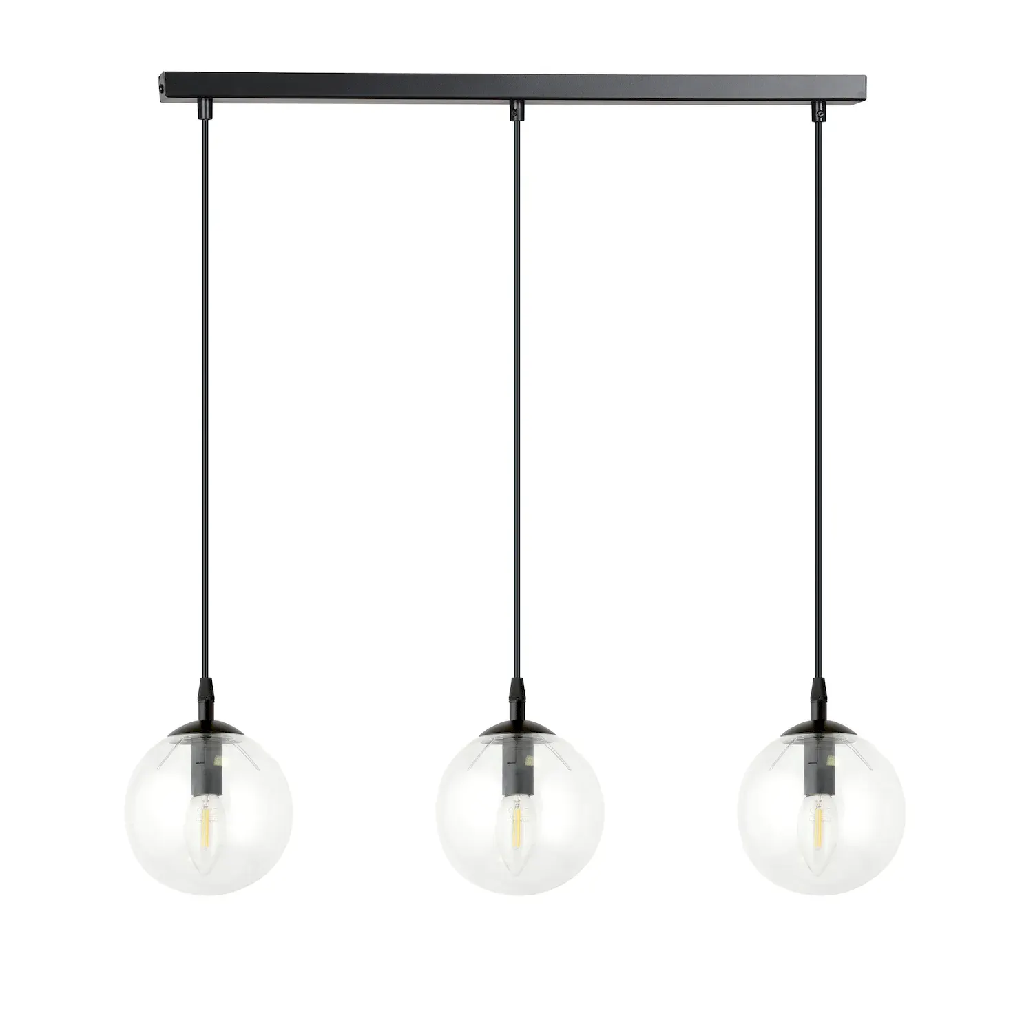 Lampa wisząca COSMO czarny transparentny - 711/3