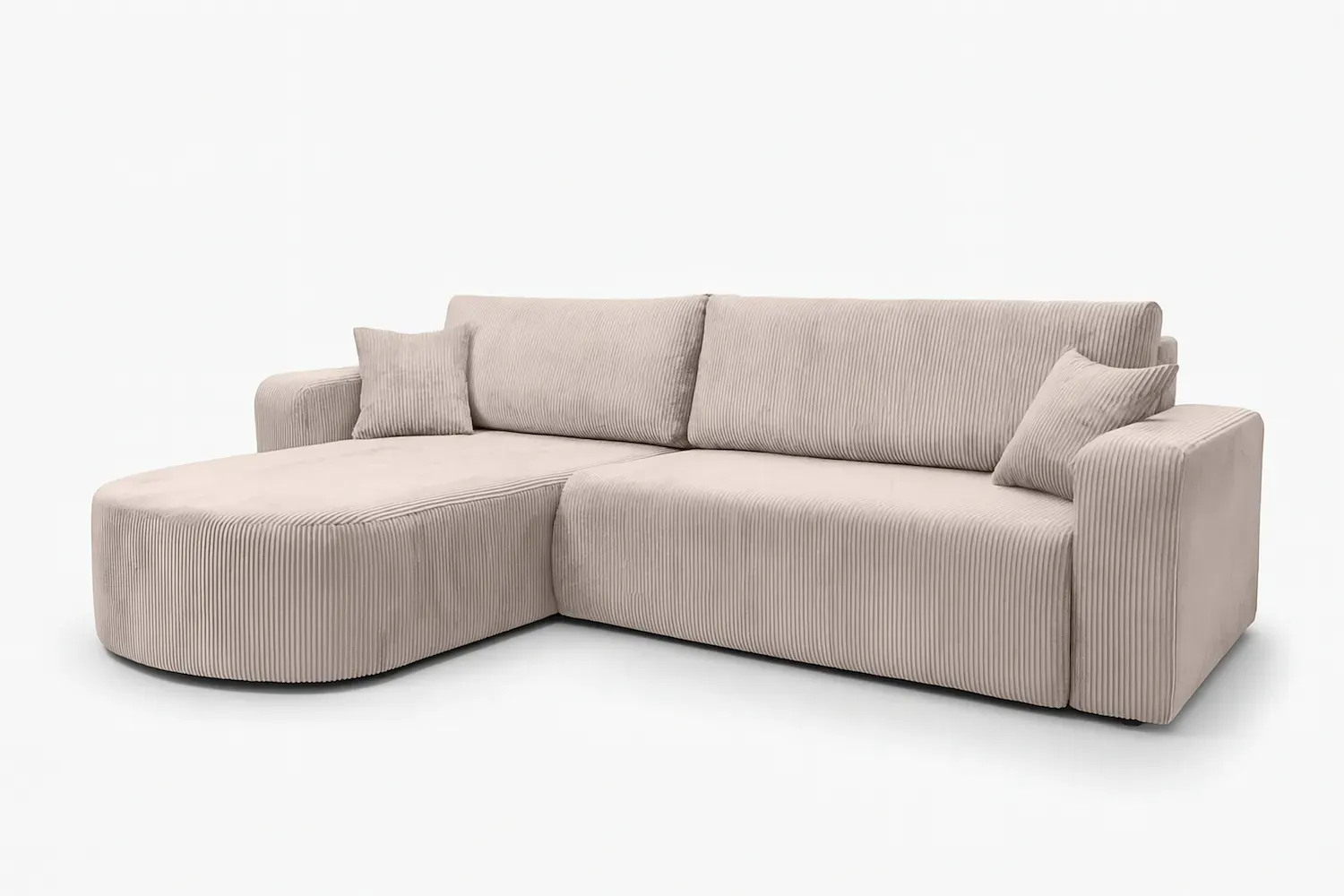 Narożnik uniwersalny BIS rozkładany tkanina Poso 02 cappuccino