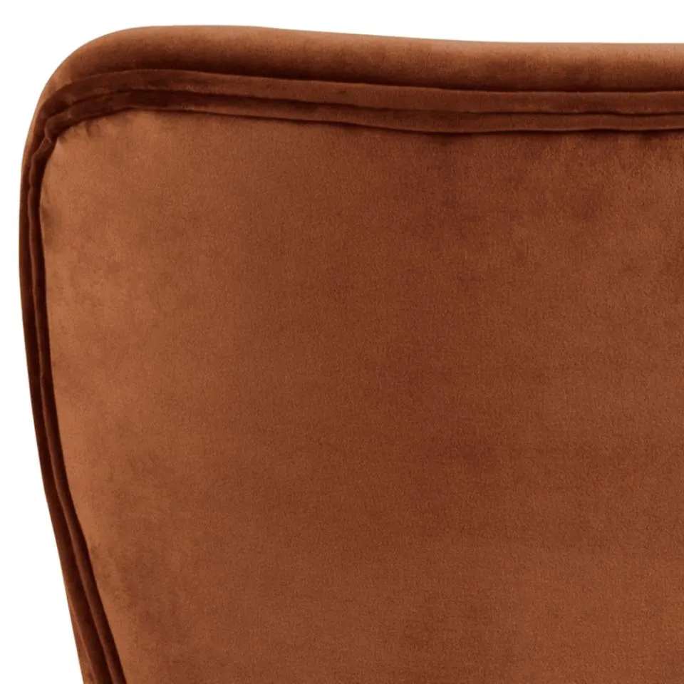 Krzesło tapicerowane DOREN brązowy Drewno-Czarny ( zestaw 2 sztuk ) - H000020023