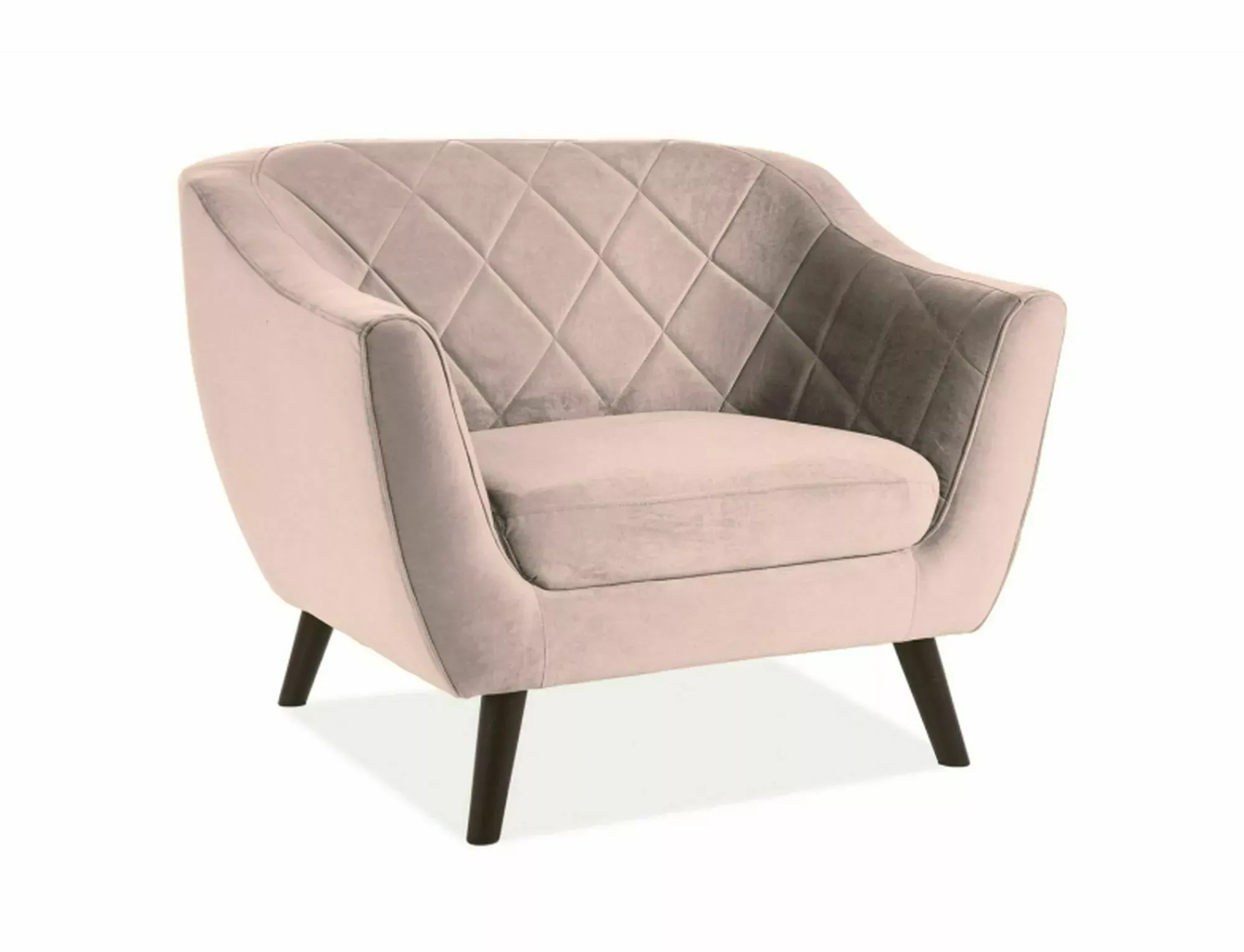 Fotel MOLLY 1 VELVET Bluvel 28 beżowy wenge