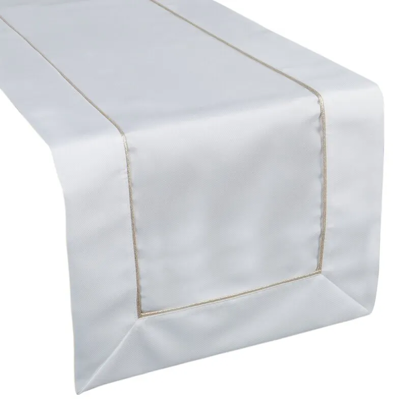 OBRUS MADELE 40 X 140 CM BIAŁY - EU_386393