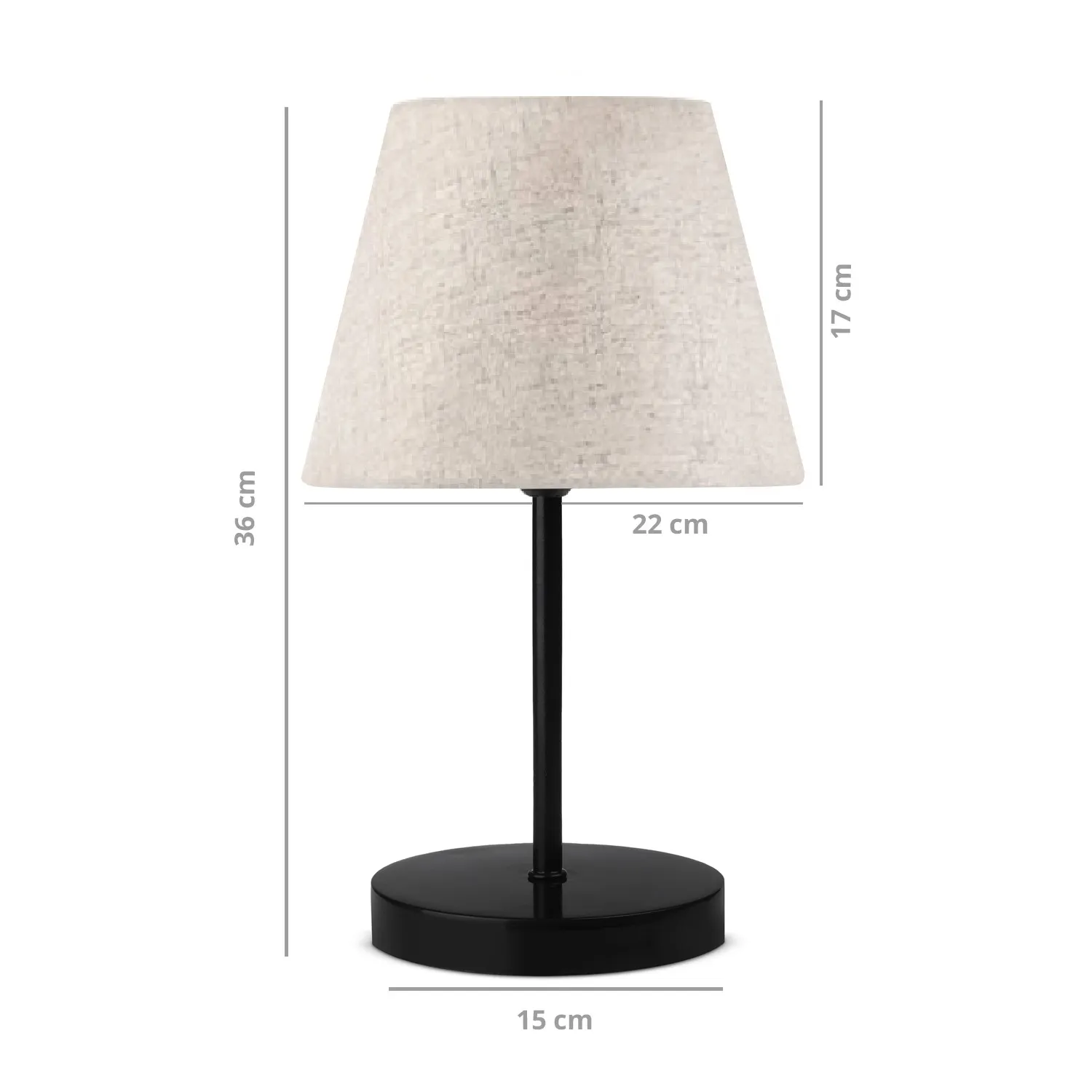 Lampy stołowe AYD 2570 zestaw 2 sztuk kremowy czarny — zdjęcie 3