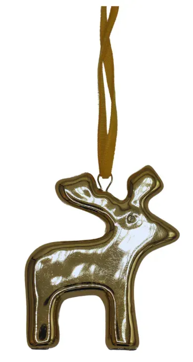 Zawieszka ceramiczna RENIFER złota