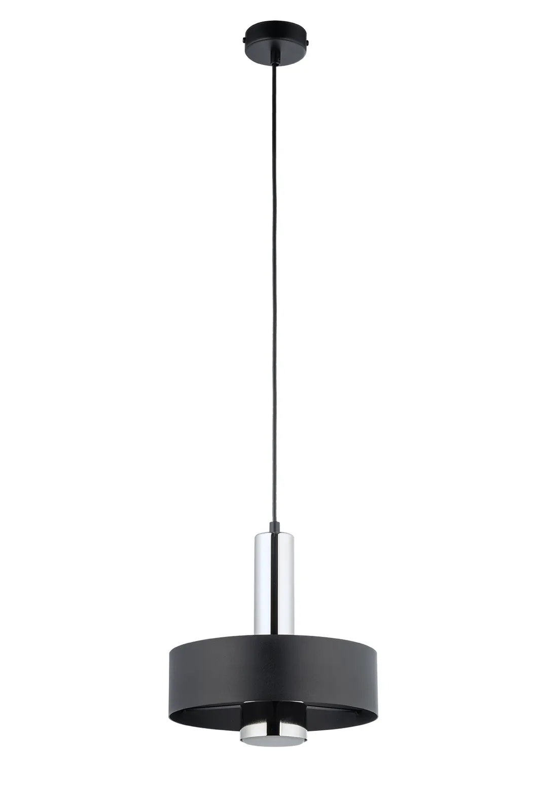 Lampa wisząca RIF LUX 1 M czarno-srebrna