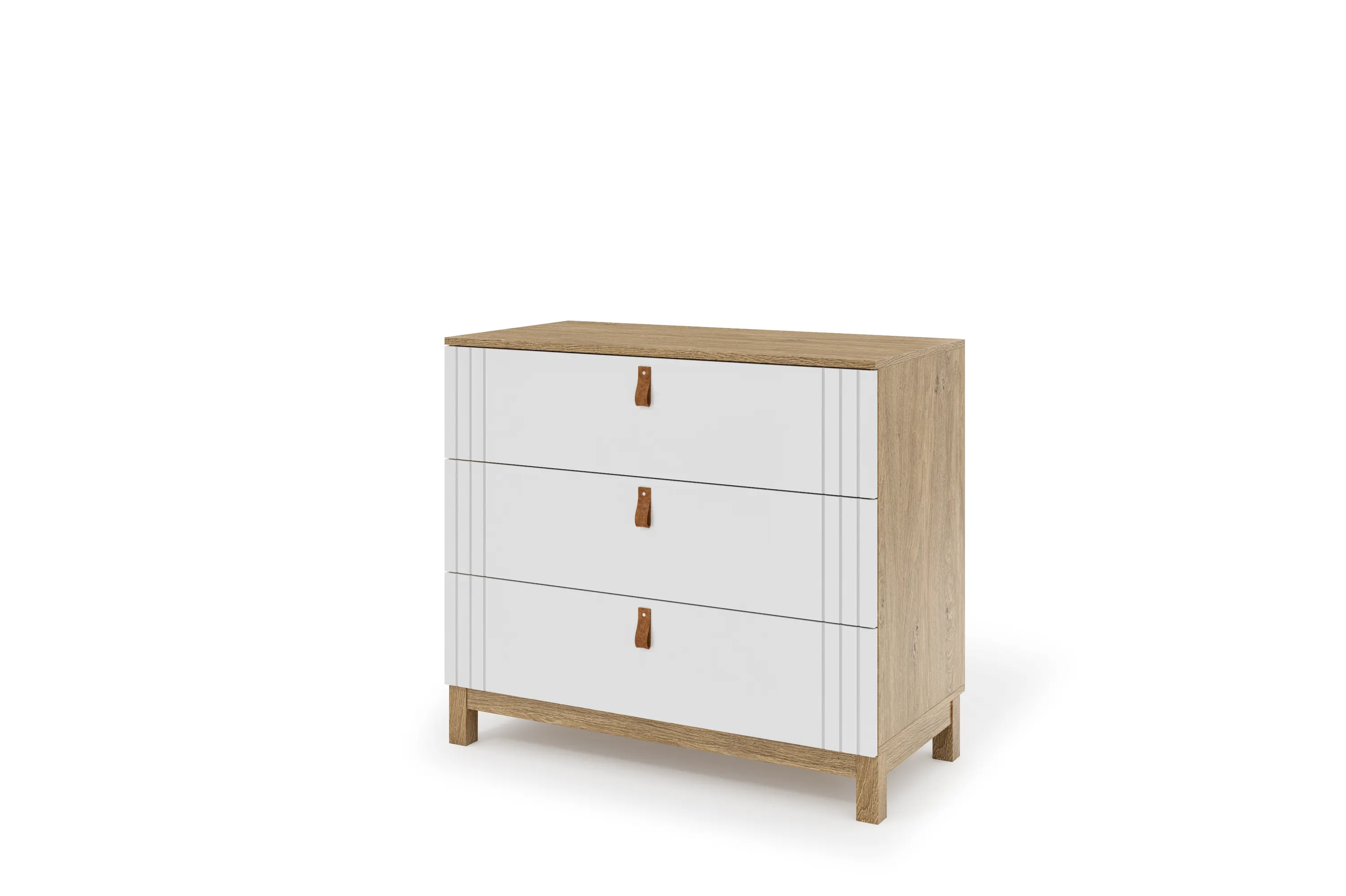 Komoda z szufladami MODERN 100x88 biała/dąb kamienny Komoda z szufladami MODERN 100x88 biała/dąb kamienny