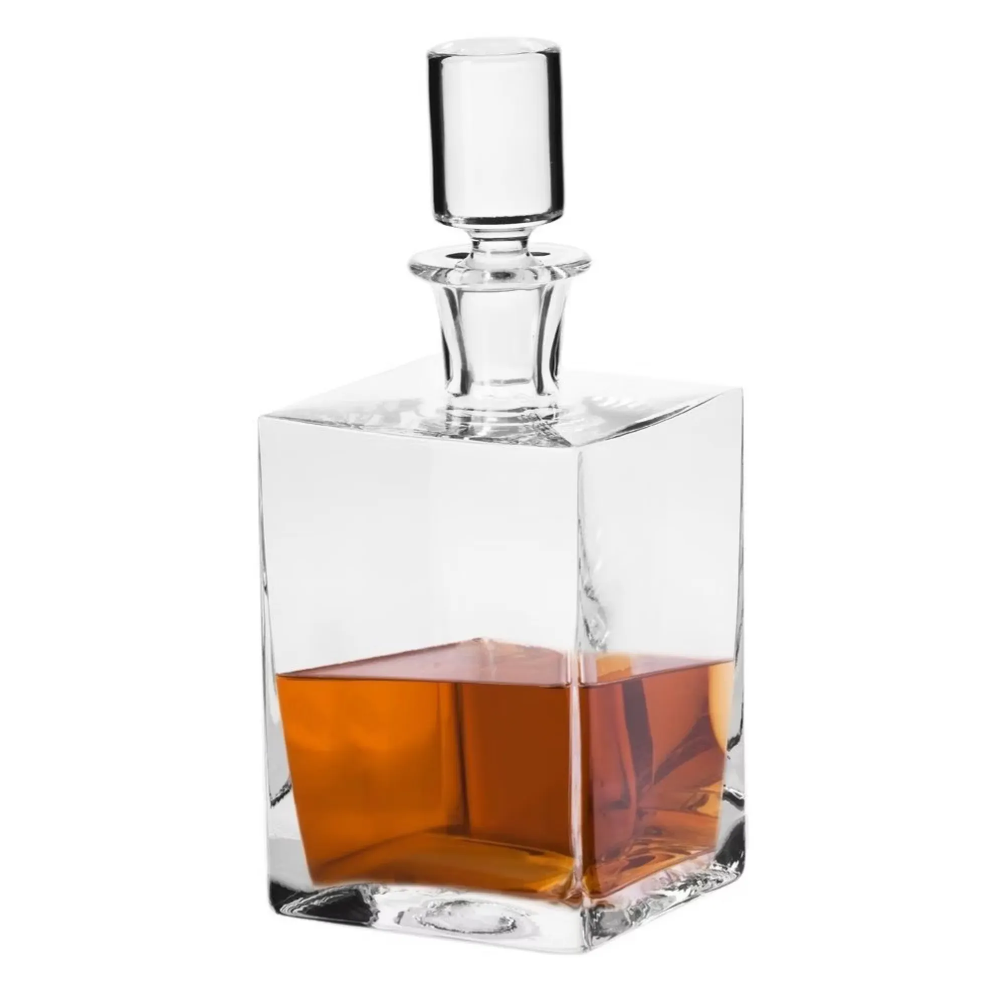 Karafka do whiskey CARO 750 ml transparentny butelka, kieliszek, szklany, alkohol, whiskey