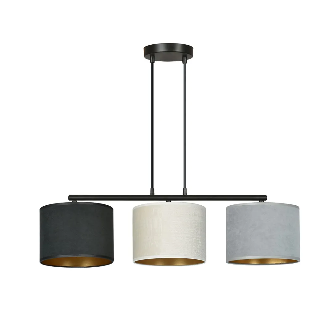 Lampa wisząca HILDE 3 czarny MIX