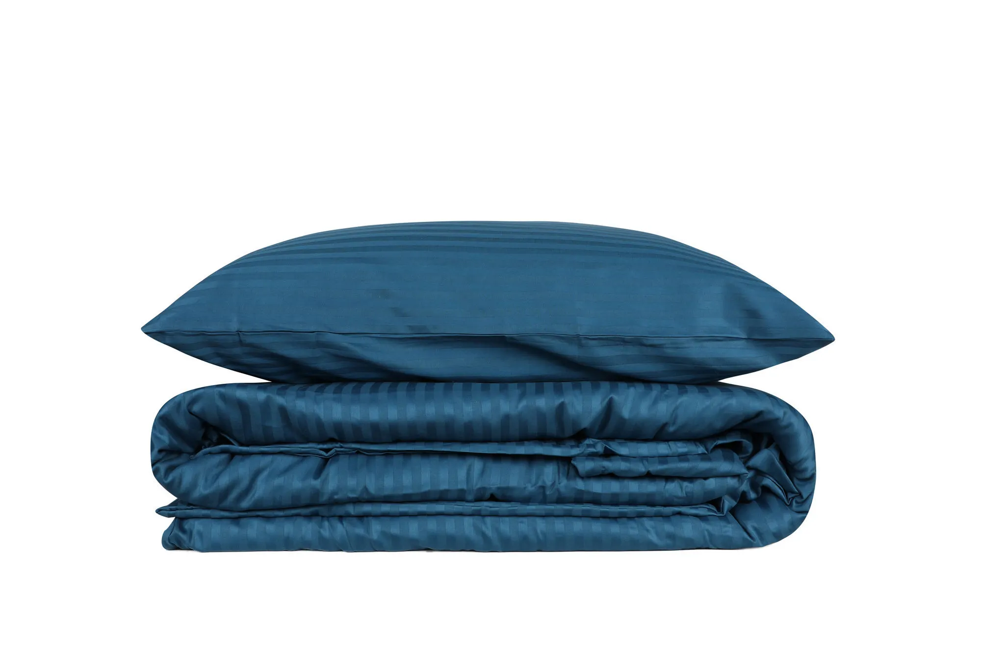 Komplet pościeli satynowej STRIPE 240x220 poszewka 2 szt 60x60 niebieski - ASI_129CTN63907